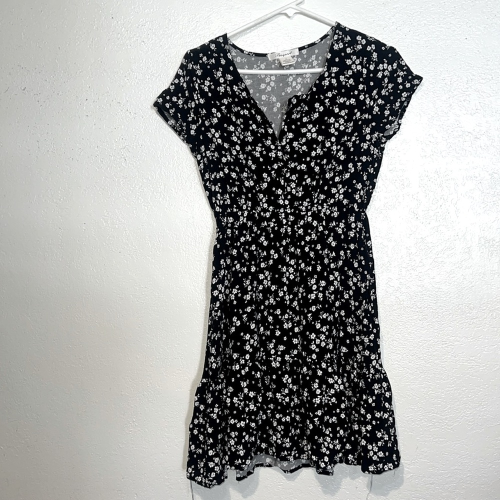 Black floral dress